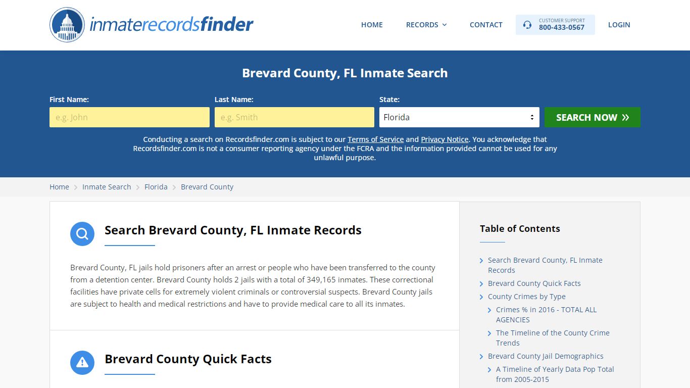 Brevard County, FL Inmate Lookup & Jail Records Online